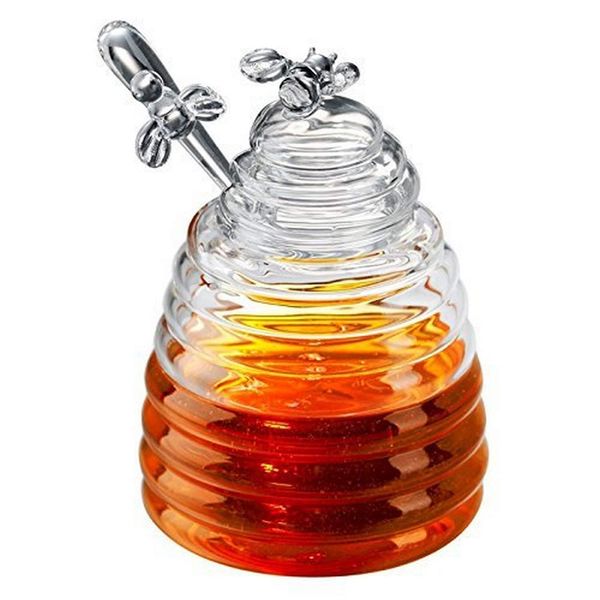 Artland Glass Honey Jar, Glass, Transparent, Honey Dispenser