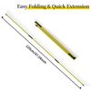Bordhap Golf Alignment Sticks Training Aid 2 Pack,3-Section 48 inch Golf Swing Trainers Foldable Practice Rods Sticks
