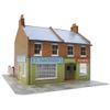 Superquick 1:72 Redbrick Terrace Corner with Shops - Low Relief Card Kit C7 by Superquick