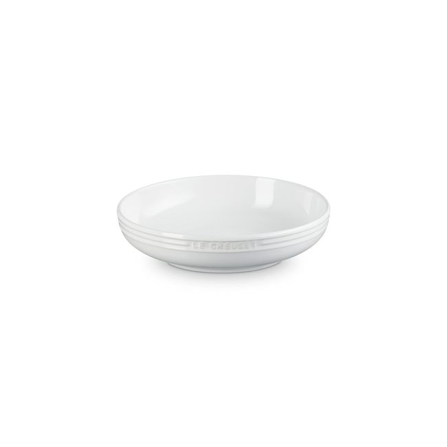 Le Creuset Round Dish, Deep Plate, 7.9 inches (20 cm), White, Heat Resistant, Cold Resistant, Microwave, Oven, Dishwasher Safe, Oven Plate, Bakeware