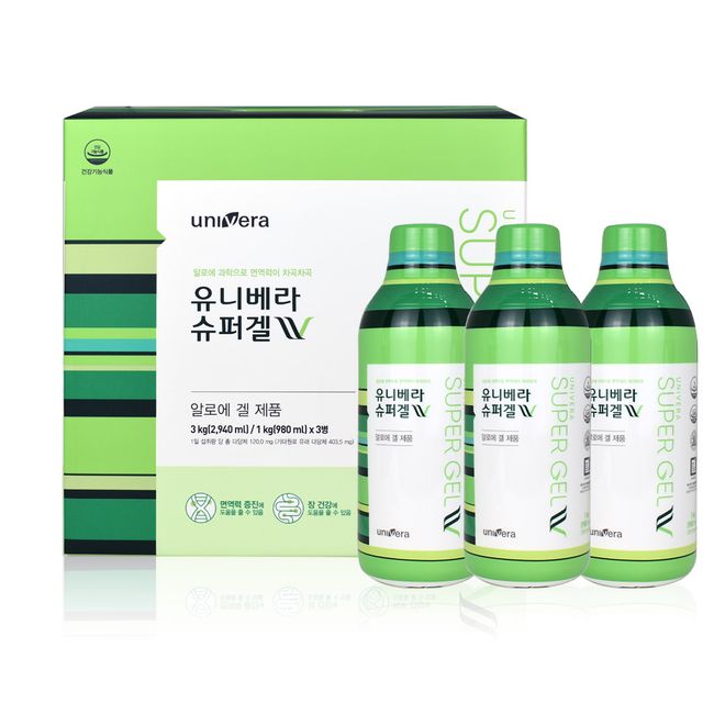 Univera Univera Aloe Super Gel (Maxpy) 1000g(971ml) x 3ea, 3pcs, 971ml