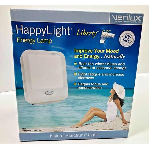 Verilux Happy Light Liberty 5K Winter Energy Lamp Light Therapy 5,000 LUX NEW!