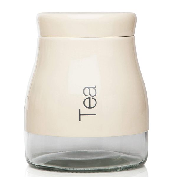 sabichi Tea Jar, Glass, Cream