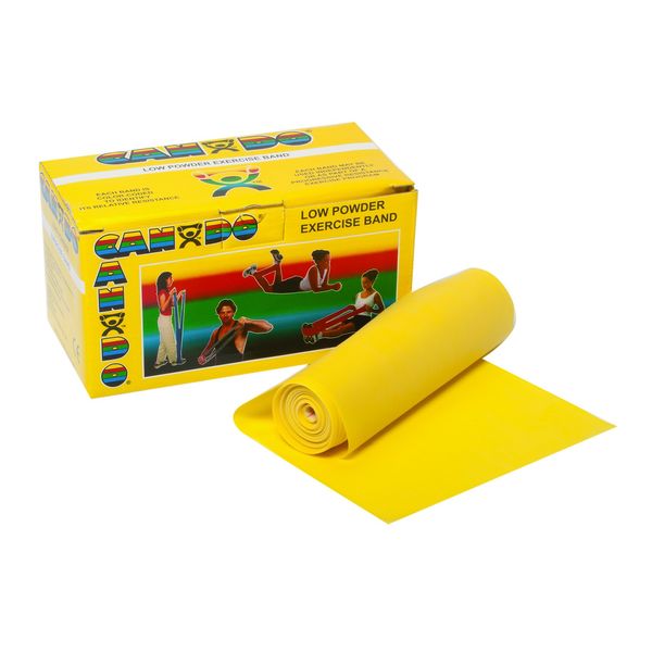 Cando 6 yard Yellow Low Powder Exercise Band by Cando