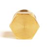 ChillWaves Brass Pipe Fitting, Outer Hex Head Socket Pipe Plug Fitting 1/2" NPT Male Thread Adapter(12-PACK)