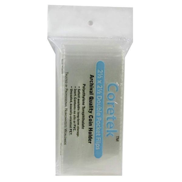 Coretek Museum Quality 2.5 x 2.5" Coin Flips 50 Pack