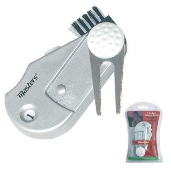 Golf 5 In 1 Divot Tool Cleaning Brush Scorer Ball Marker