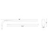 Urbanest 1/2” Adjustable Wall Mounted Swing Arm Rods, 14"-24", Pewter