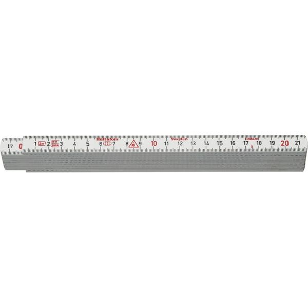 Hultafors 200064 2m "G59-2-10" Folding Rule - White