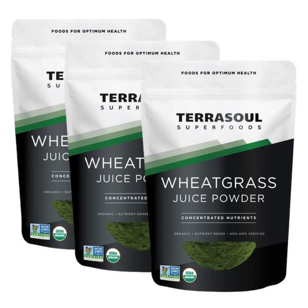 Terrasoul Superfoods Organic Wheat Grass Juice Powder | 5 ounce x3 = 15 oz.