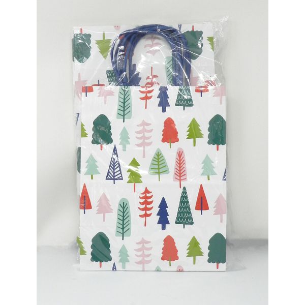 Spritz Multi-Colored Tree Small Gift Bags 8" X 10" Inch Pack of 8