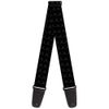 Buckle-Down Guitar Strap Tread Plate Black Gray 2 Inches Wide