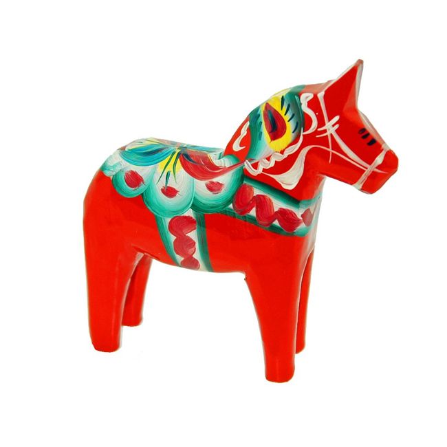 ScandinavianShoppe Swedish Wooden Dala Horse - Red - 3"