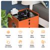 2-Drawers Bluetooth Music Nightstand w/Fingerprint Lock and Wireless Charging