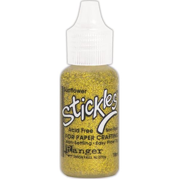 Ranger Stickles Sunflower Glitter Glue, Synthetic Material, Yellow, 2.5 x 2.5 x 7.3 cm