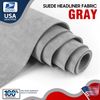 Light Gray Suede Headliner Fabrics Foam Backed 24 Sqft Ceiling Replace Material
