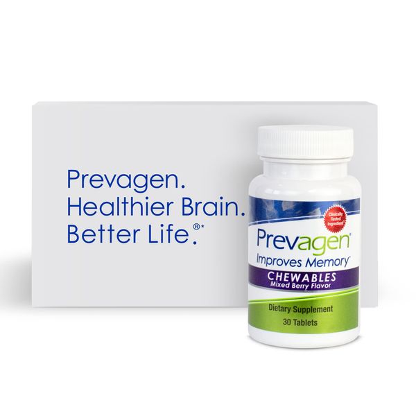 Prevagen Improves Memory-Regular Strength 10mg, 30 Chewables|Mixed Berry-1 Pack|with Apoaequorin & Vitamin D with Attractive and Stackable Prevagen Storage Box|Brain Supplement for Better Brain Health