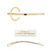 Spinningdaisy Initial Charm with Crystal Accent Hair Pin C Gold