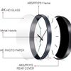Tesla Black 12" Black Frame Wall Clock Nice For Decor or Gifts G208