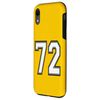 Number 72 in Black, White and Gray Case for iPhone XR