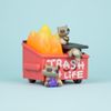 100% Soft Trash Panda Dumpster Fire Vinyl Figure