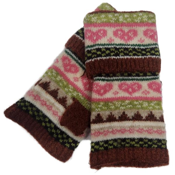 Vera Tucci Ladies Nordic Pattern Mitten Gloves