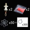 Zasvec Pellet Bait Bands Pack of 2 Bait Clip Micro Bait Rings Elastic with 300 Rings Pellet Tape Bait Banderole Bands for Carp Fishing Pellet Bait Bands for Fixing Bait