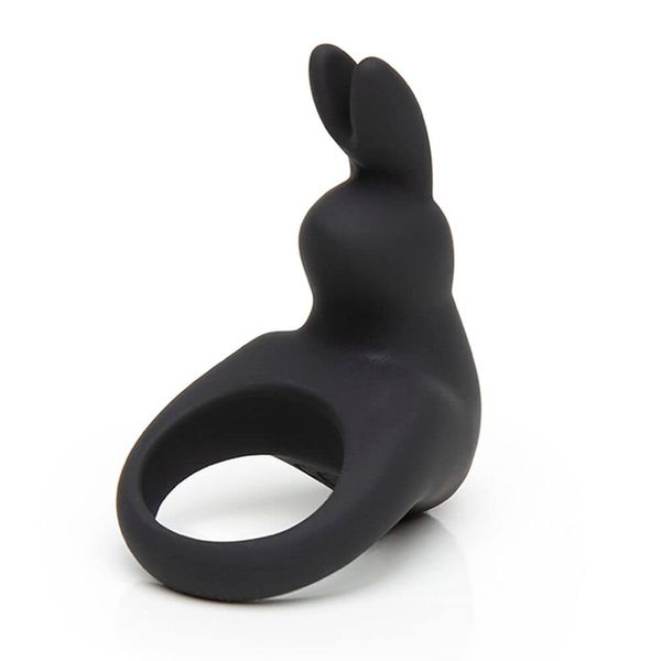 Happy Rabbit Rechargeable Vibrating Rabbit Cock Ring Black