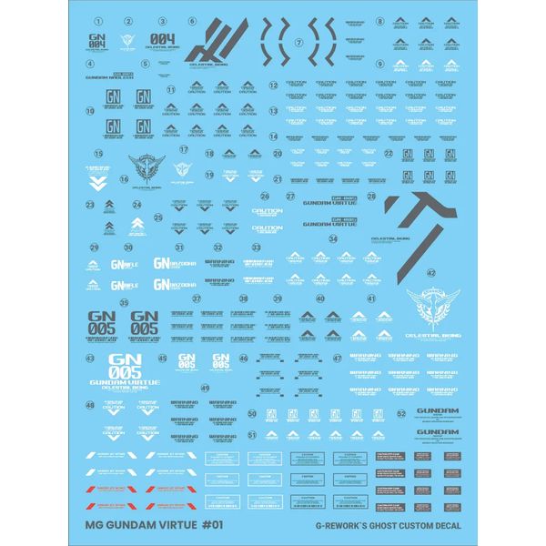 G-Rework Water Decal  For MG Virtue- US