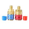 2Pcs Quick Connector Adapter Coupler Auto A/C Manifold Gauge Low/High HVAC Tools