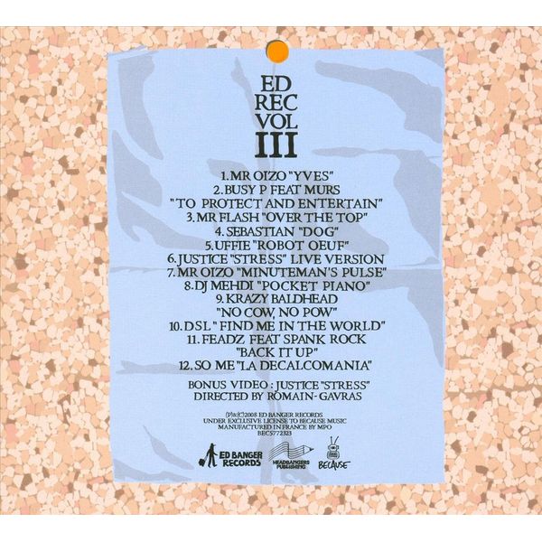 IMP - VOL. 3-ED BANGER RECORDS NEW VINYL RECORD