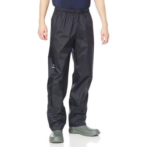 Mizuno Bergtech Aqua Block B2JF0A01 Unisex Rain Pants, Water Repellent, Waterproof for up to 20 Washes, General Outdoor Use, Fishing, Black