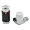 Thermostatic Radiator Valve Corner TRV Black & Chrome – Style
