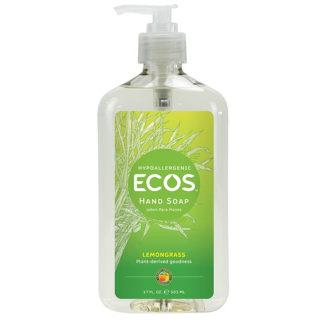 Ecos, Soap Hand Liquid Lemongrass, 17 Fl Oz