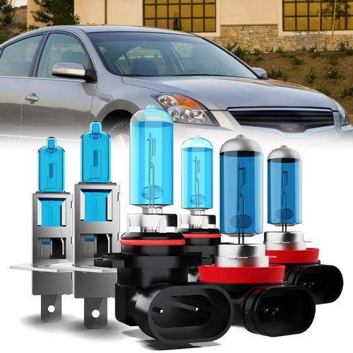 LECCIBUB Headlight Bulbs Compatible With Nissan Altima 2005-2006, 9005+H1 High Low Beam Halogen+ H11 Fog Lights Light Bulb, Super Bright 6000K White, Plug and Play, Pack of 6