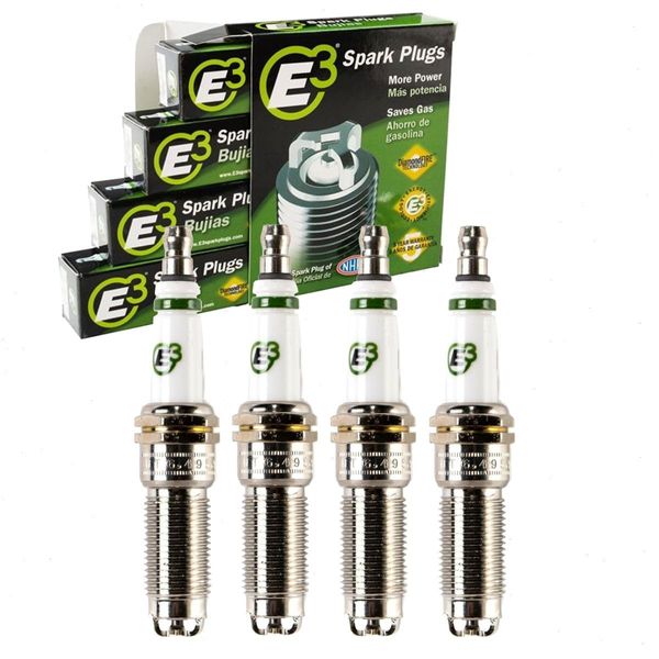 4 pc E3 Spark Plugs compatible with Chevrolet Camaro 2.0L L4 2016-2019