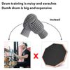 8 Pieces Drum Mute Drumstick Silent Tip Drum Dampener Accessory Rubber Practice Percussion Tips Mute Replacement Drum Practice Tips (Black and Grey)