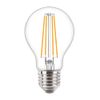 Philips CorePro 7W (60W Replacement) LED Lamp, E27 Edison Screw, Non-Dimmable, Warm White, A60 Clear Bulb [Energy Class E]