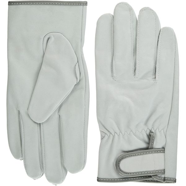 Simon GT-717 Leather Gloves for Work, Goat Leather Gloves, Durable, Comfortable, L, White