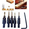 zmart Woodworking Countersink Drill Bit Set Screw Size #6#8#10#12#14 Pilot Hole