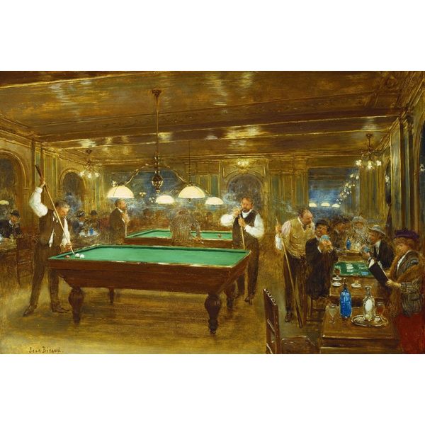 Wall Art Prints Billiards; Le Billard by Jean Béraud, Hobbies Decor, 18" x 12"