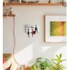 Mud Pie HIS, HERS & PUP WALL HOOK, White, Brown, 2.00" x 11.00"
