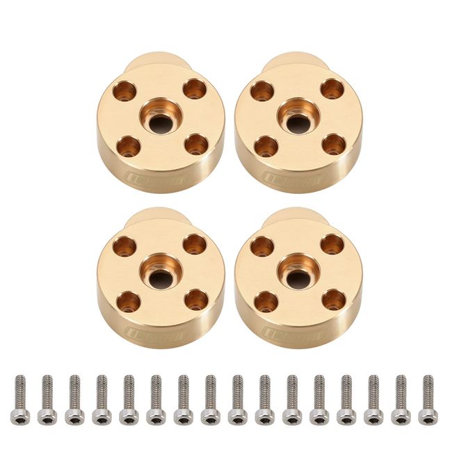 INJORA Brass Outer Portal Covers 23g Drive Housing Axle Cover for 1/24 FMS FCX24 Wagon Upgrade Parts,4PCS