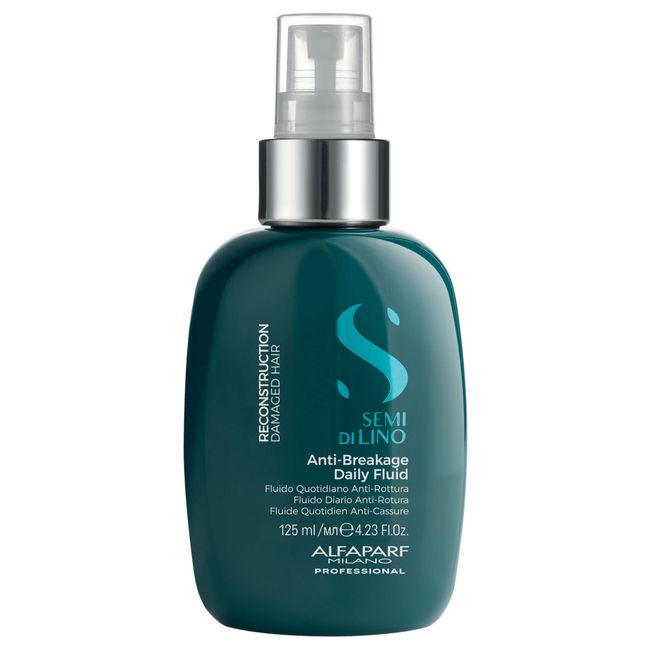 Alfaparf Milano Semi di Lino Reconstruction Reparative Anti-Breakage Daily Fluid for Damaged Hair - Repairs, Detangles, Protects, Adds Shine - Vegan Formula - 4.23 fl. oz.