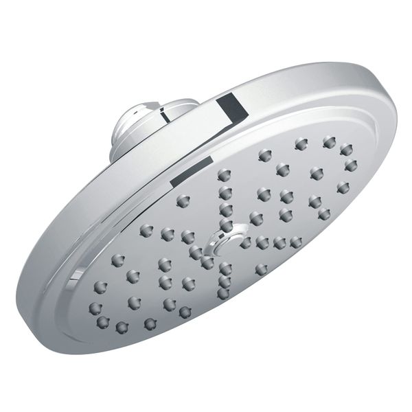 Moen Chrome 7-Inch Single Function Shower Head with Immersion Rainshower Technology, S176