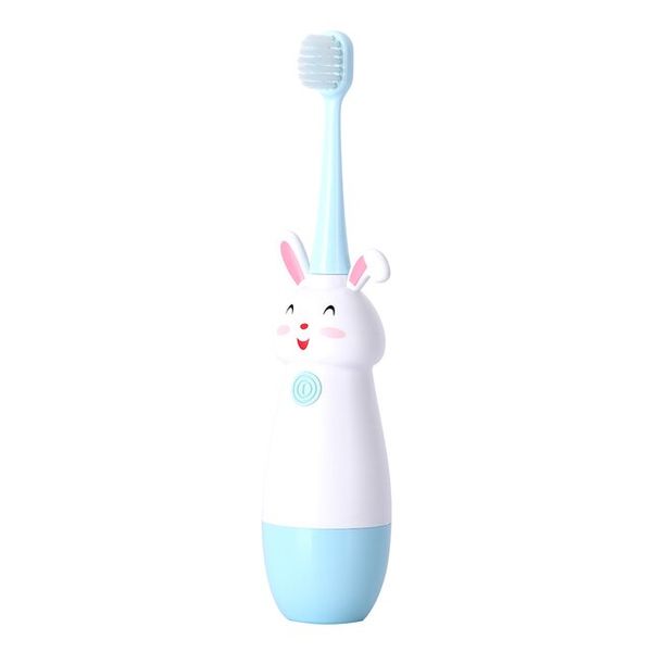 Home Appliances AZDENT Cute Sonic Kids Electric Toothbrush Rabbit Cartoon Smart Children Battery Brushing Toothbrush Waterproof, [01] blue