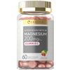 Magnesium Gummies | 200mg | 60 Vegan Gummies | Vegan, Non-GMO, and Gluten Free Formula | Natural Lemon Raspberry Flavor | by Carlyle