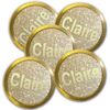 Personalised Glitter Golf Ball Markers (gold on silver)