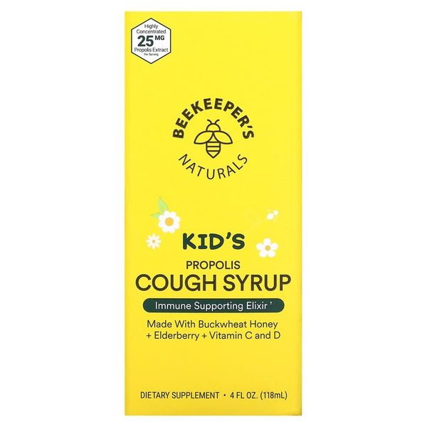 Beekeeper&#39;s Naturals Kids Propolis Cough Syrup 118ml 4fl oz