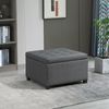 Polyester Linen Fabric Cube Storage Box, Anti-Slam Feature, and Anti-Skid, Grey